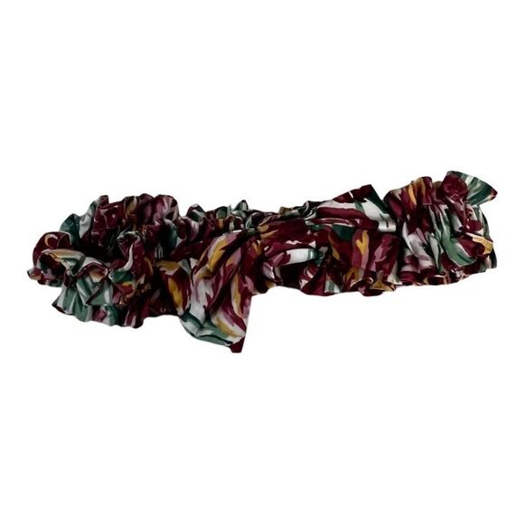 Longaberger Floral Garter Dark Fall Colors Flowers Medium Basket Add On Bow - Picture 1 of 2